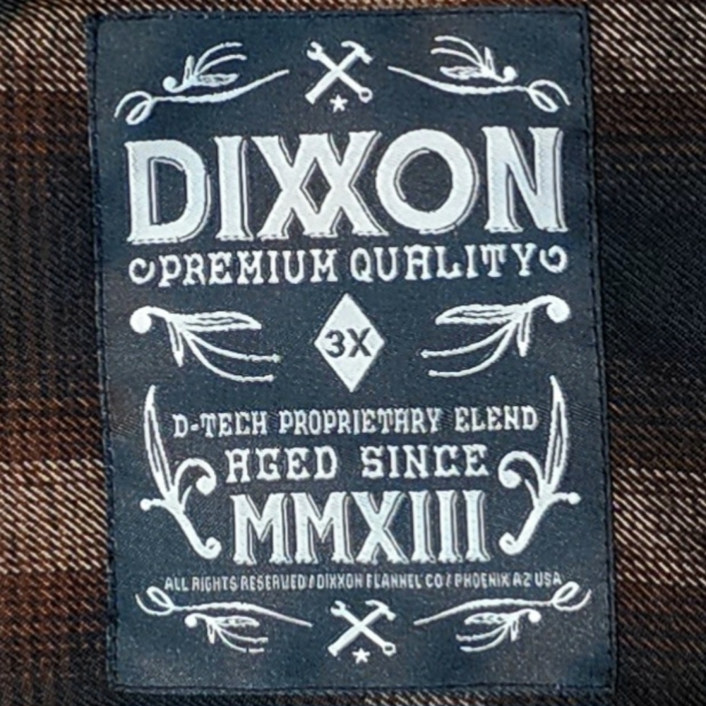 DIXXON The BOURBON Flannel Shirt - Men's 3XL - OG Pre-Pleat - Snaps RARE - Picture 3 of 4